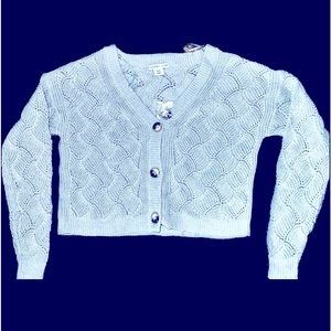 NWT, Cropped Button Up Sweater, XS